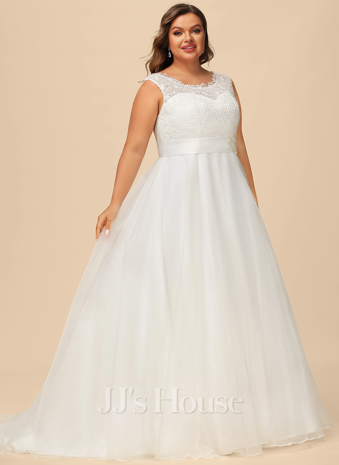 JJsHouse Robe Marquise/princesse Balayage/pinceau Train Dentelle Organza Satiné Robe De Mariée Avec Brodé Paillettes 18 JJsHouse Robe Marquise/princesse Balayage/pinceau Train Dentelle Organza Satiné Robe De Mariée Avec Brodé Paillettes – Image 18