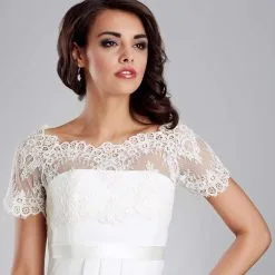 Boléro Mariée Dentelle Manches Courtes Ella
