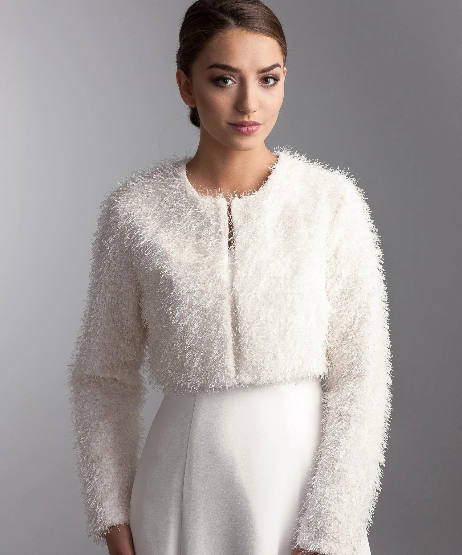 Boléro Mariage Fausse Fourrure Manches Longues Altea 1 Boléro Mariage Fausse Fourrure Manches Longues Altea