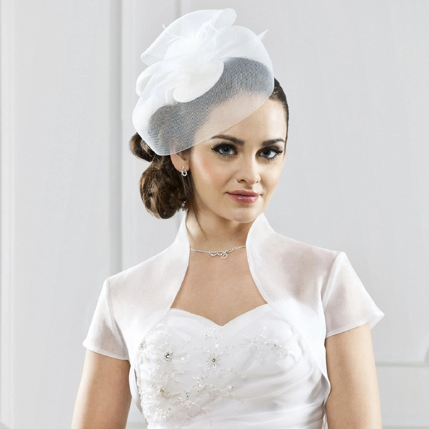 Boléro De Mariée Organza Manches Courtes Luna 1 Boléro De Mariée Organza Manches Courtes Luna