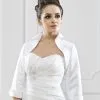 Boléro De Mariée Satin Manches 3/4 Chantal