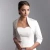 Boléro Mariée Satin Manches 3/4 Nerea