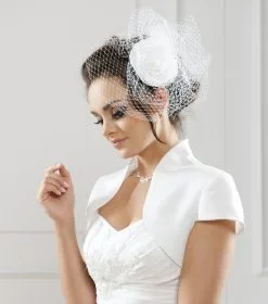 Bolero Mariage Taffetas Manches Courtes Giorgia