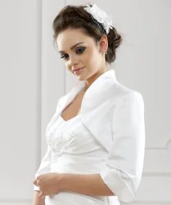Boléro De Mariée Taffetas Manches 3/4 Morena