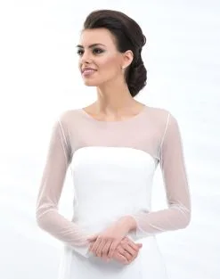 Top Mariée Tulle Manches Longues Celia