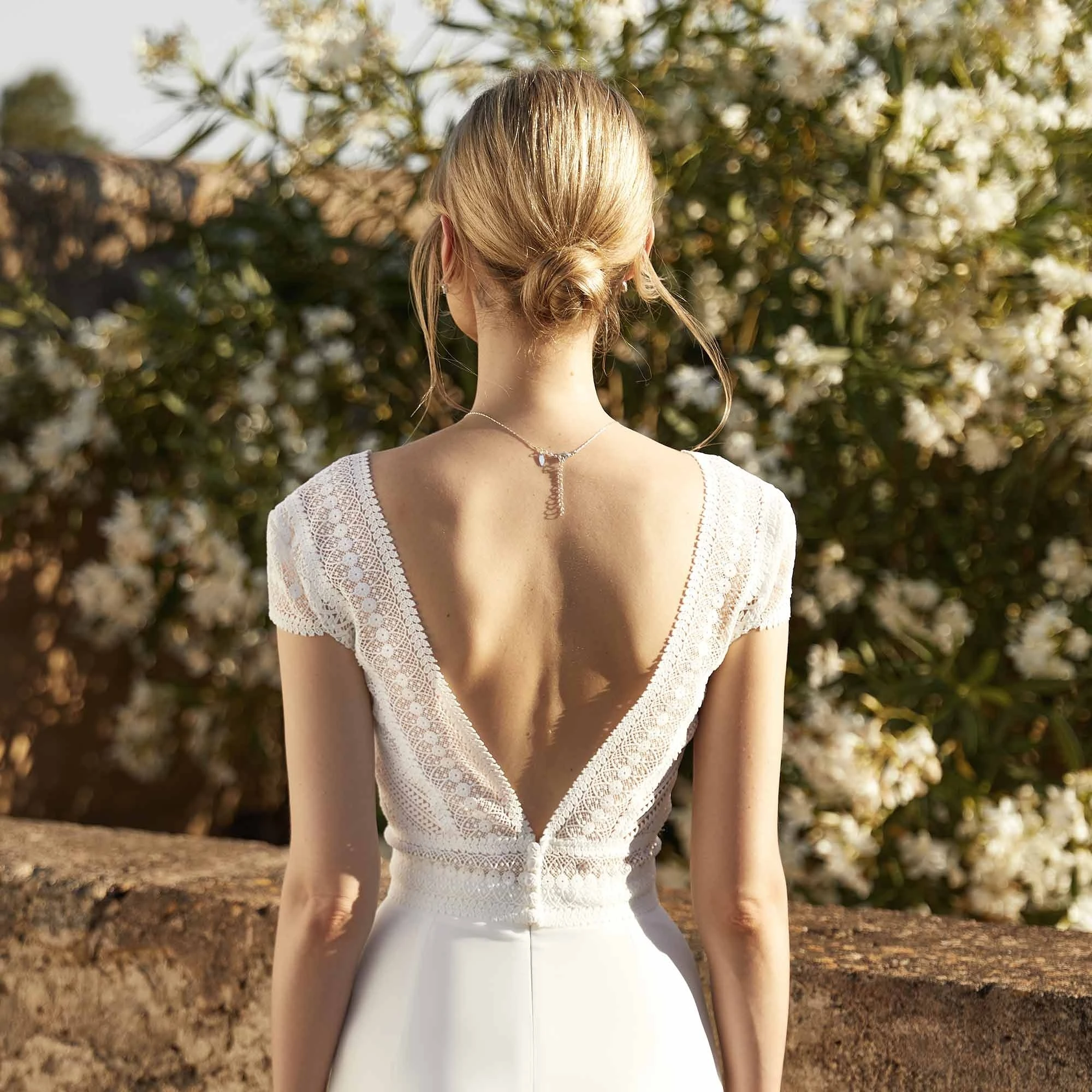 Boléro Mariée Manches Courtes Dentelle Bohème E410 Bianco Evento 2 Boléro Mariée Manches Courtes Dentelle Bohème E410 Bianco Evento – Image 2