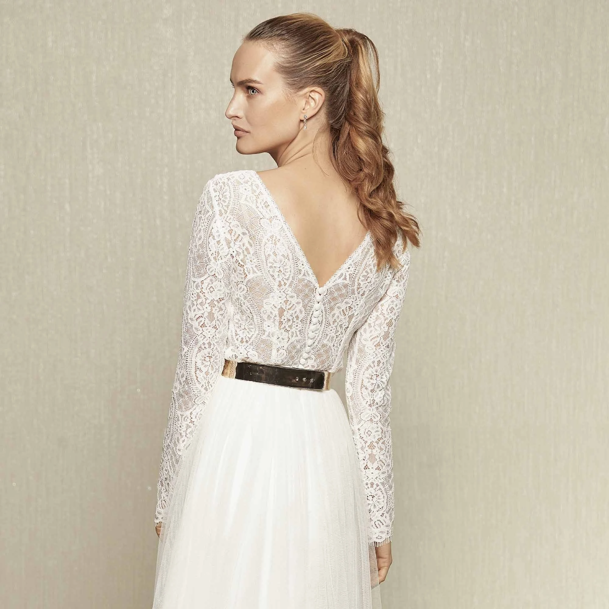 Boléro Mariage Dentelle Manches Longues E349 Bianco Evento 2 Boléro Mariage Dentelle Manches Longues E349 Bianco Evento – Image 2