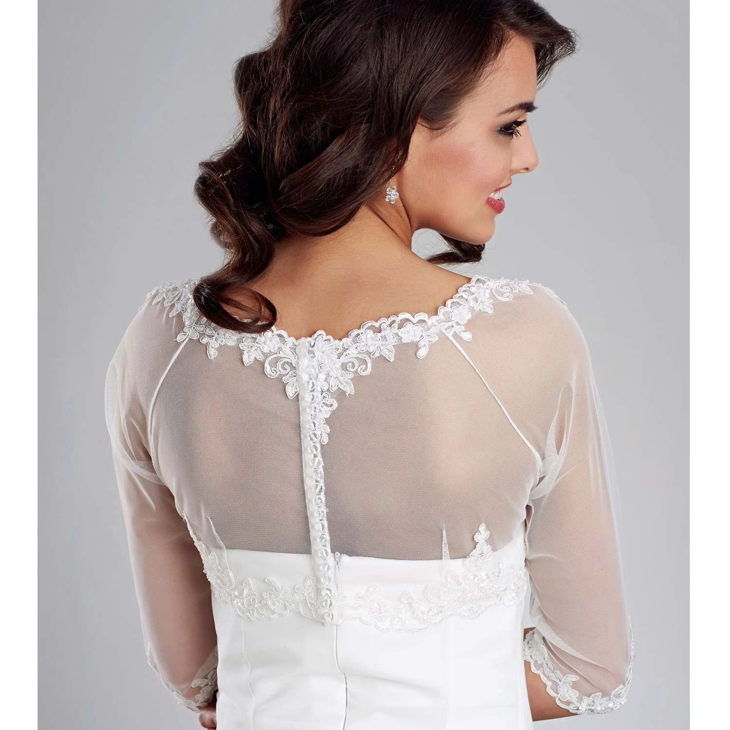 Boléro Mariage Dentelle Ivoire Ou Blanche Love 2 Boléro Mariage Dentelle Ivoire Ou Blanche Love – Image 2