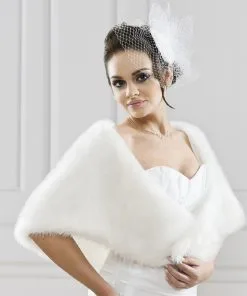 Boléro Mariage Fausse Fourrure Adelaide