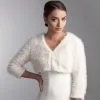 Boléro Mariée Fausse Fourrure Col V Manches 3/4 Appia
