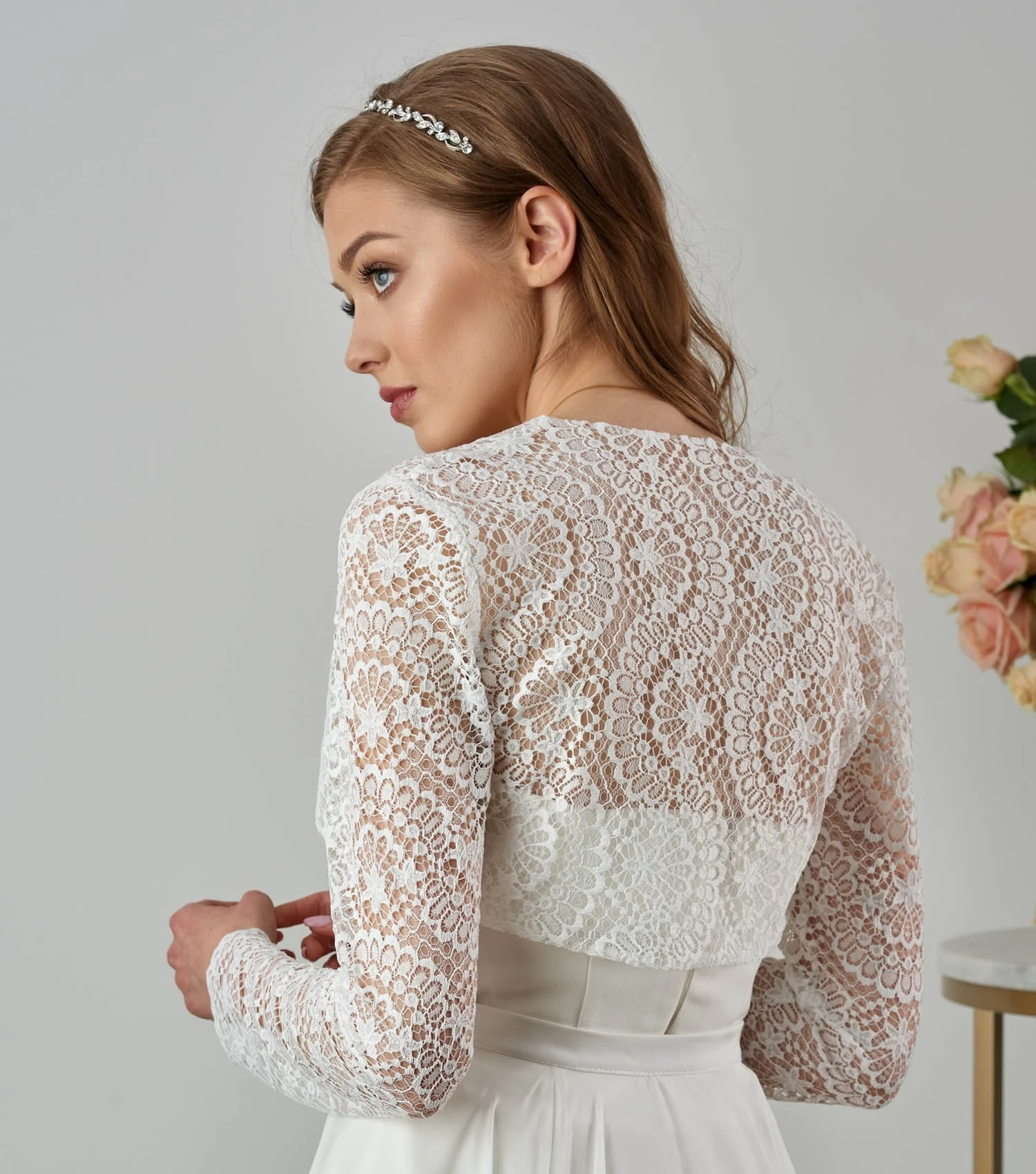 Boléro De Mariage Manches Longues Dentelle Guipure Sophia 2 Boléro De Mariage Manches Longues Dentelle Guipure Sophia – Image 2