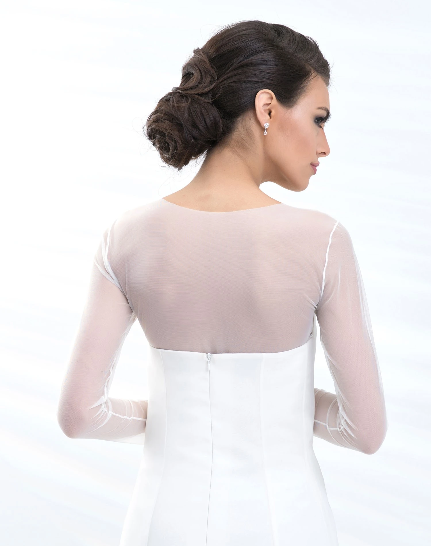 Top Mariée Tulle Manches Longues Celia 2 Top Mariée Tulle Manches Longues Celia – Image 2