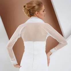 Boléro Mariage Tulle Stretch Et Cristal Swarovski Donatella 5 Boléro Mariage Tulle Stretch Et Cristal Swarovski Donatella -Voiles mariée soldes bolero mariee tulle donatella