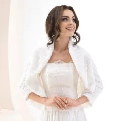 Cape Mariée En Fausse Fourrure Sophia