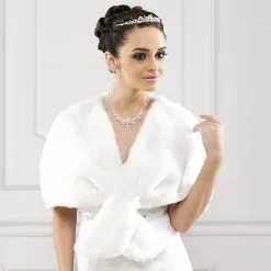 Cape De Mariage Fausse Fourrure Bianca