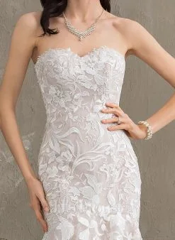 JJsHouse Forme Sirène/trompette Cache Cœur Traîne Moyenne Dentelle Tulle Robe De Mariée -Voiles mariée soldes de4d4c0015b8d301822512abd6ed30fd