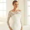 E285 - Bianco Evento – Boléro Mariage Dentelle Manches Longues