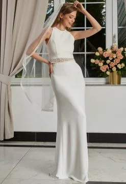 Jupe Mariage Longue En Crêpe Ivoire Kati 5 Jupe Mariage Longue En Crêpe Ivoire Kati -Voiles mariée soldes jupe de mariage longue crepe ivoire kati