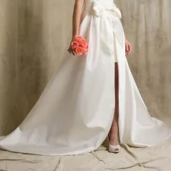 Jupe De Mariée Longue Avec Noeud En Mikado Constance