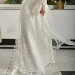 Jupe De Mariage Ivoire Longue En Dentelle Et Tulle Jasmine 7 Jupe De Mariage Ivoire Longue En Dentelle Et Tulle Jasmine -Voiles mariée soldes jupe mariage longue dentelle tulle jasmine