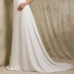 Jupe Mariée Longue En Mousseline Avec Traine Lucie