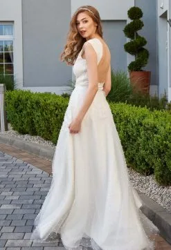 Jupe Mariée Longue à Tulle Ivoire Perlé Lana 5 Jupe Mariée Longue à Tulle Ivoire Perlé Lana -Voiles mariée soldes jupe mariage longue tulle ivoire perle lana