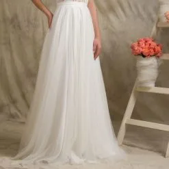 Jupe De Mariée En Tulle Fluide Sylvie (longue, Mi Longue Ou Courte)