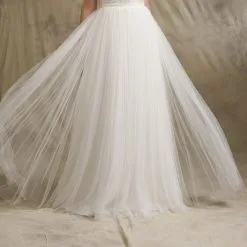Jupe De Mariage En Tulle Fluide Adèle (longue, Mi Longue Ou Courte)