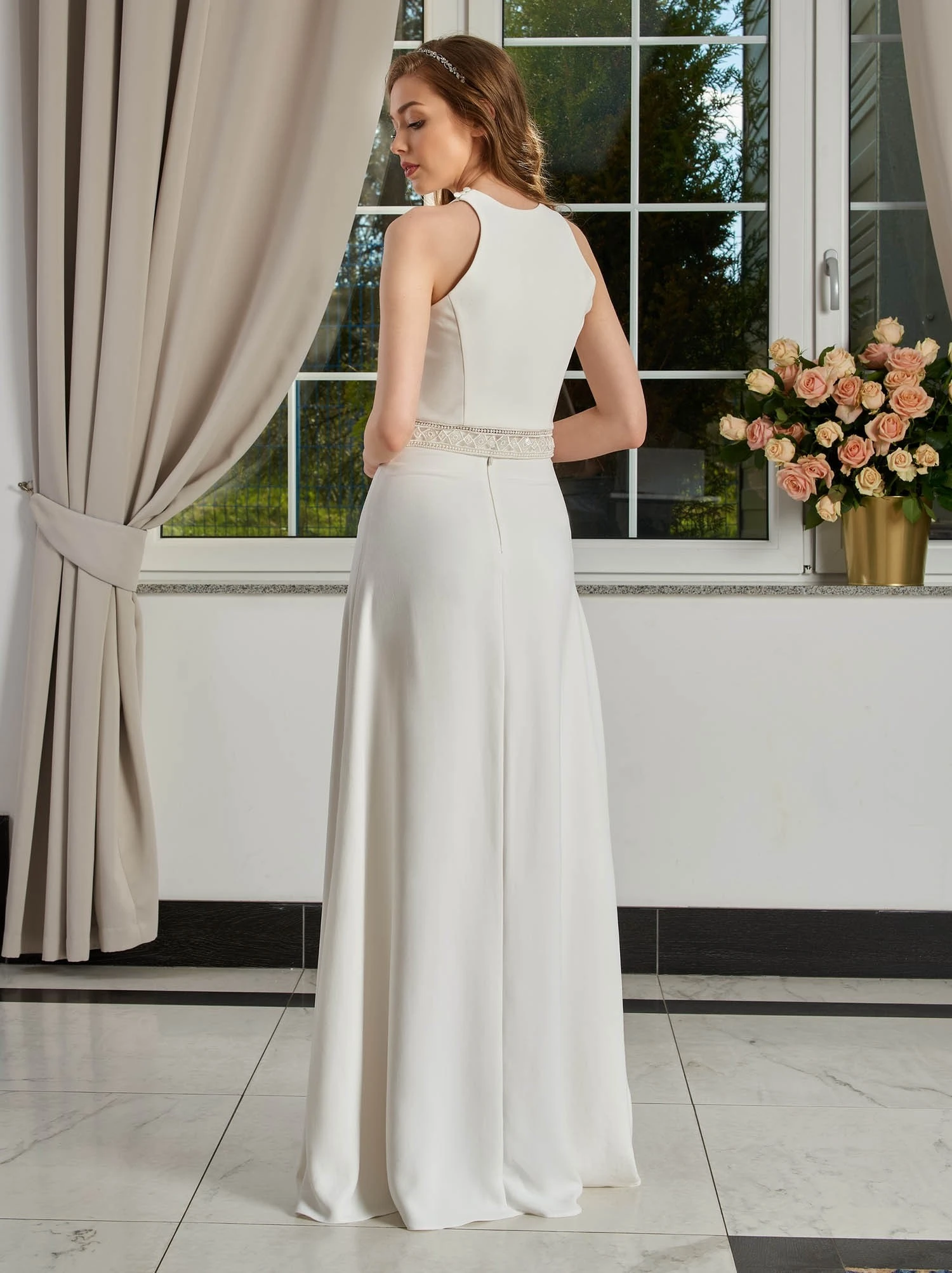 Jupe De Mariée Longue En Crêpe Ivoire Dorothée 4 Jupe De Mariée Longue En Crêpe Ivoire Dorothée – Image 4