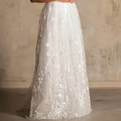Jupe Mariée Longue Brodées D'étoiles Adonise