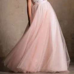 Jupe De Mariée En Tulle Rose Joséphine (longue, Mi Longue Ou Courte)