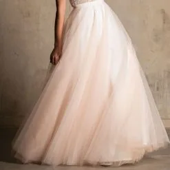 Jupe De Mariée En Tulle Saumon Rosalie (longue, Mi Longue Ou Courte)