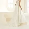 S362 - Bianco Evento Voile Très Long Tulle Pailleté Argenté