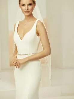 S386 Bianco Evento - Voile Mariage 40 Cristaux Swarovski