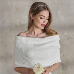 Etole De Mariée Ivoire En Laine