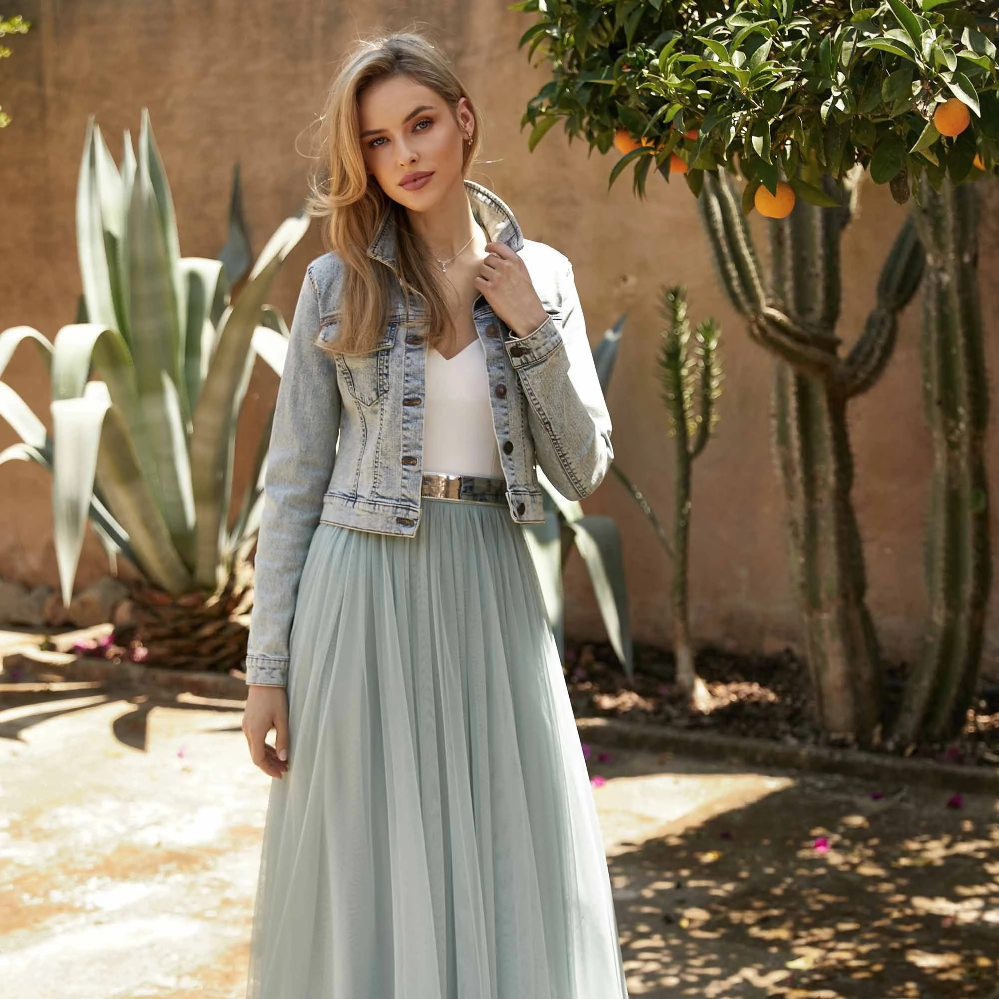 Veste En Jean Mariée E381 Bianco Evento 3 Veste En Jean Mariée E381 Bianco Evento – Image 3