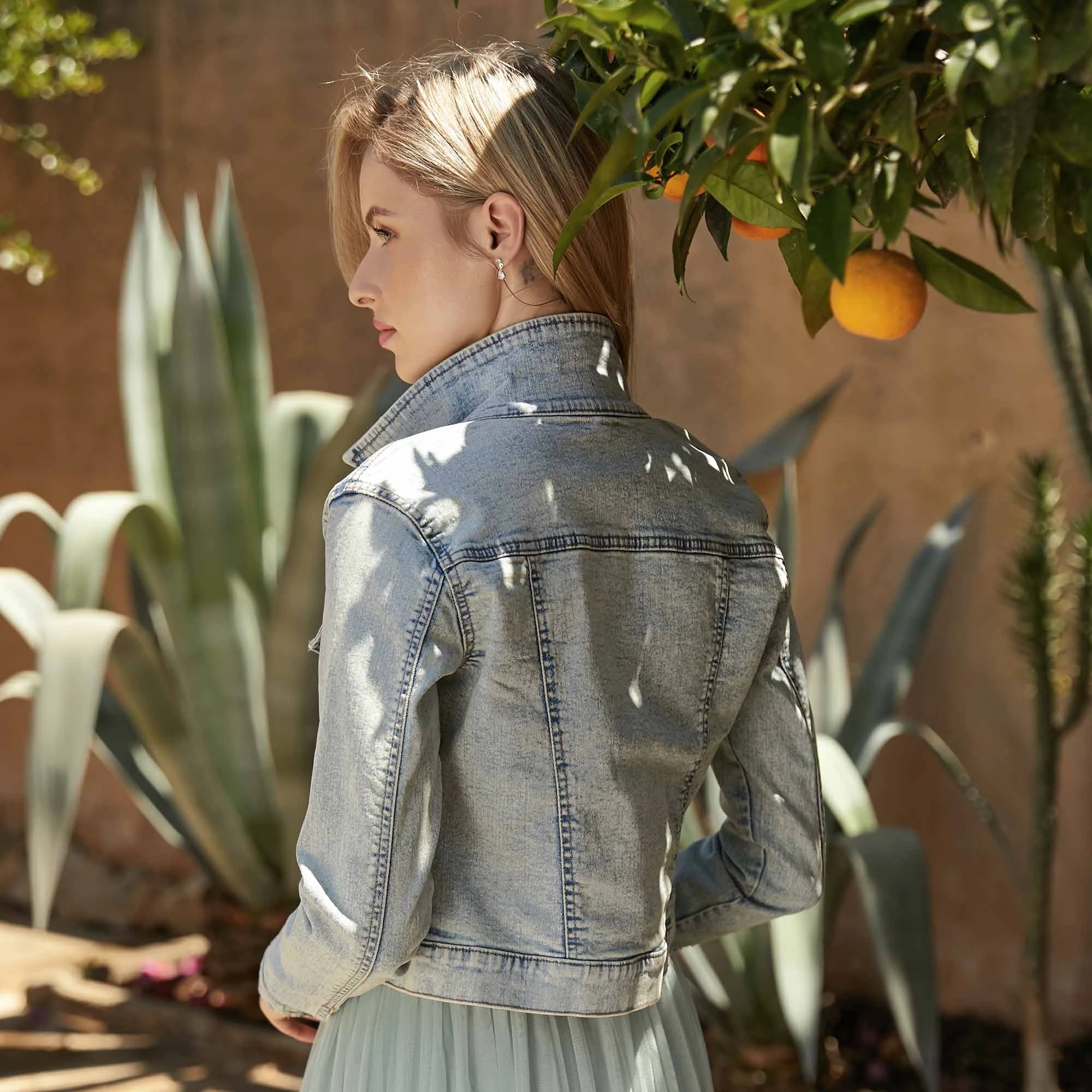 Veste En Jean Mariée E381 Bianco Evento 2 Veste En Jean Mariée E381 Bianco Evento – Image 2