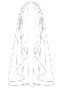 Voile De Mariée Mi Long Dentelle Et Perles Caterina -Voiles mariée soldes voile de mariage dentelle caterina