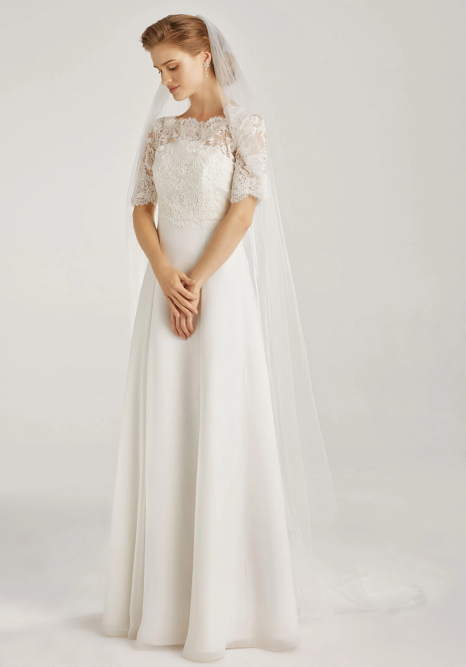 Voile Mariée Long En Tulle Ivoire Sans Bordure Michela 1 Voile Mariée Long En Tulle Ivoire Sans Bordure Michela